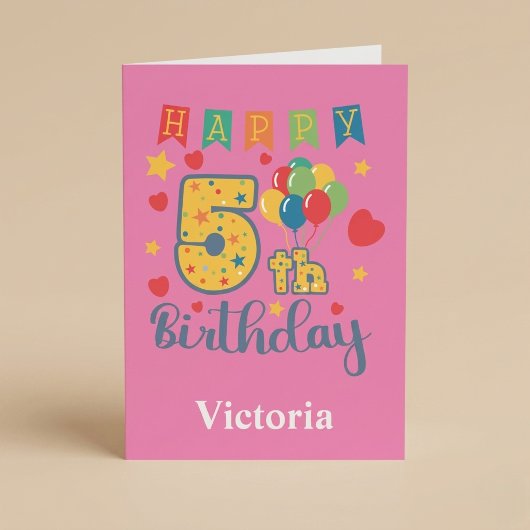 5歳の誕生日おめでとう カード