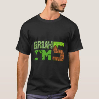 5歳の誕生日おめでとう ピクセルデザインの誕生日グッズ 少年向け Tシャツ