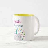 5歳の誕生日おめでとう 名前入りコーヒーマグギフト ツートーンマグカップ (正面右)