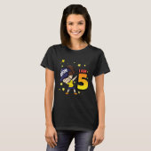 5歳の誕生日おめでとう！女の子の5歳の誕生日パーティー Tシャツ (正面フル)