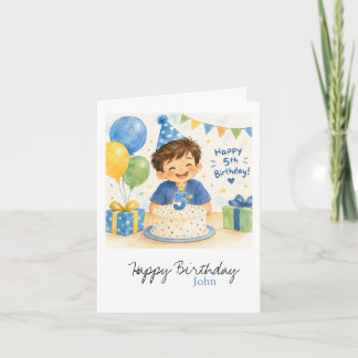 5歳の誕生日おめでとう 招待状