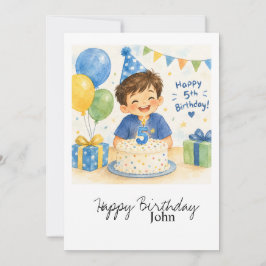 5歳の誕生日おめでとう 男の子 招待状