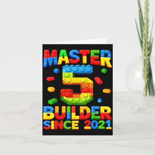 5歳の誕生日おめでとう 2021 建設業 カード (正面)