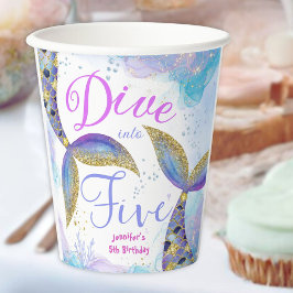 5歳の誕生日おめでとう Dive in Five Girls 紙コップ