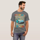 5歳の誕生日おめでとうTシャツ 男の子レース レース好き 5歳児 Tシャツ (正面フル)