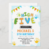 5歳の誕生日の招待状 招待状 (正面/裏面)