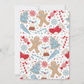 5歳の誕生日はとってもスイートなクリスマスコーキー パーティー 招待状 (裏面)