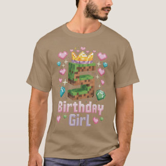5歳の誕生日を迎える女の子のゲーミングパーティー 5歳 Tシャツ