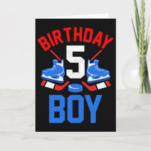 5歳の誕生日シャツ 女の子 男の子 5歳 アイスホッケー カード