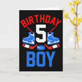 5歳の誕生日シャツ 女の子 男の子 5歳 アイスホッケー カード (黄色い花)