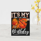 5歳の誕生日バスケットボールテーマ 5歳誕生日 カード (黄色い花)