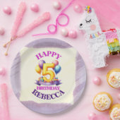 5歳の誕生日バルーン・テーマ ペーパープレート (パーティー)
