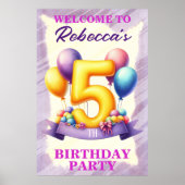 5歳の誕生日バルーン・テーマ ポスター (正面)