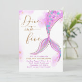 5歳の誕生日パーティーにパープル・マーメイドが潜入 招待状 (スタンド正面)