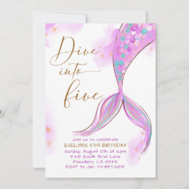 5歳の誕生日パーティーにパープル・マーメイドが潜入 招待状