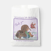 5歳の誕生日パーティーの女の子、猫好きバッグ フェイバーバッグ (正面)