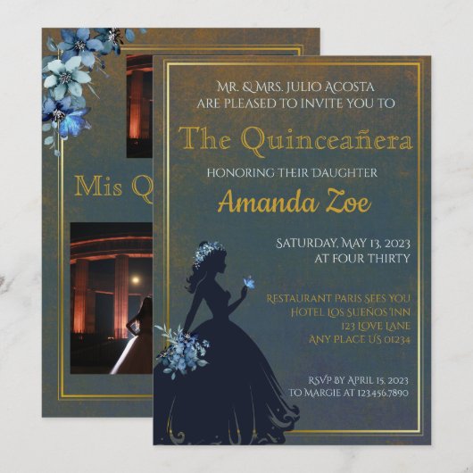 5歳の誕生日パーティーの招待状です。 招待状 (正面/裏面)