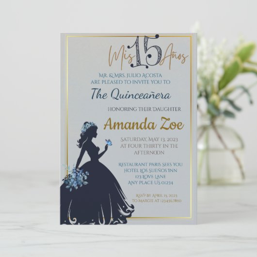 5歳の誕生日パーティーの招待状です。 招待状 (スタンド正面)