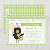 5歳の誕生日パーティーの招待状 バースデー クラウン 招待状 (正面/裏面)