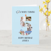 5歳の誕生日フォトカード カード (黄色い花)