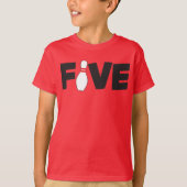 5歳の誕生日ボウリングTシャツ 子供用 Tシャツ (正面)