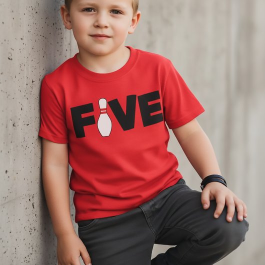 5歳の誕生日ボウリングTシャツ 子供用 Tシャツ