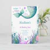 5歳の誕生日マーメイド招待状 招待状 (スタンド正面)
