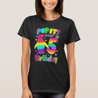 5歳の誕生日女の子のお洋服ペンギンポップイット5歳児 Tシャツ