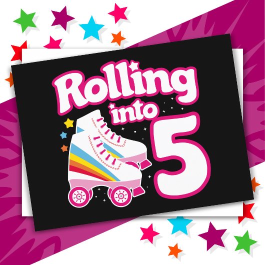 5歳の誕生日 ローラー スケート 5歳 スケート ポストカード