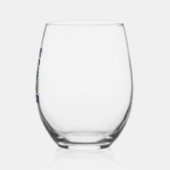 5歳の誕生日 海ガメ 水中ベクター デザイン_1 ステムなしワイングラス (右)