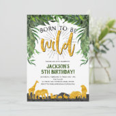 5歳の誕生日,野生まれ生動物,ジャングル 招待状 (スタンド正面)