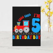 5歳の誕生日 電車が好き 5回目の誕生日 カード (黄色い花)