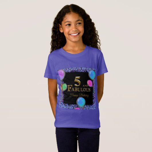 5歳の誕生日 Tシャツ (正面フル)