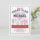 5歳の野球の誕生日招待状 招待状 (スタンド正面)