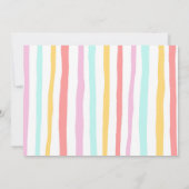 5歳の魔法のユニコーン誕生日写真 招待状 (裏面)