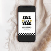 5歳はイイネ！ | ボーイズ ハッピー フェイス キッズ 5歳誕生日 招待状