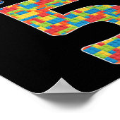 5歳ギフト建物ブロック5誕生日少年 ポスター (角)