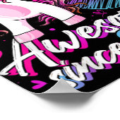 5歳ユニコーンダビング5歳誕生日ガールユニック ポスター (角)