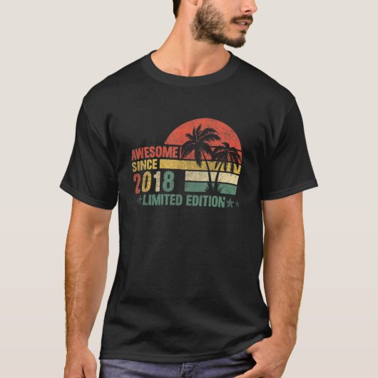 5歳ヴィンテージ2018 5誕生日 Tシャツ (正面)