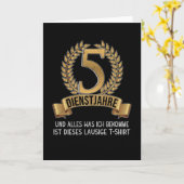 5歳会社記念日の従業員会社 カード (黄色い花)