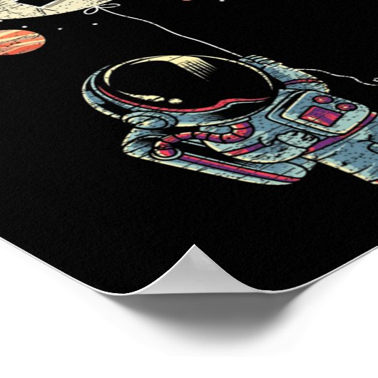 5歳誕生日ボーイギフト宇宙飛行士5誕生 ポスター (角)