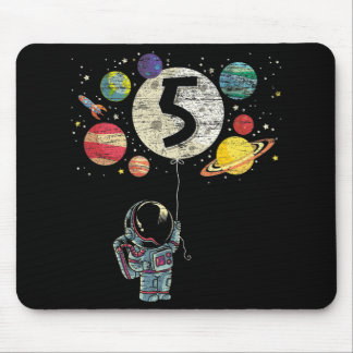 5歳誕生日ボーイギフト宇宙飛行士5誕生 マウスパッド