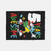 5歳誕生日自閉症少年ガール自閉症アウェア フリースブランケット (正面(横))