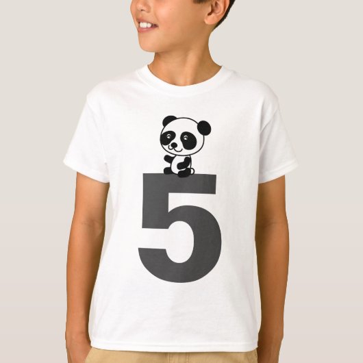 5歳5パンダベアTシャツ Tシャツ (正面)