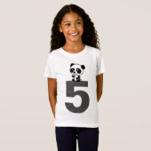 5歳 パンダ クマ Tシャツ (正面フル)