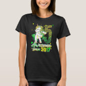 5歳 誕生日 ユニコーン フロッシング 女の子 Tシャツ (正面)