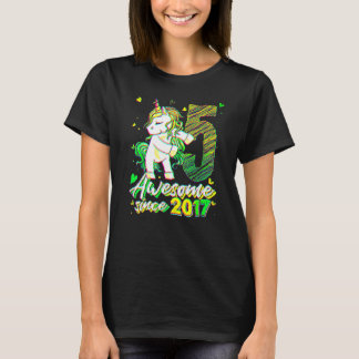 5歳 誕生日 ユニコーン フロッシング 女の子 Tシャツ