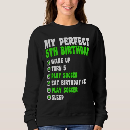 5歳My Perfect 5誕生日サッカー5th Birt スウェットシャツ (正面)