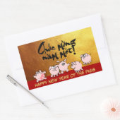 5漫画おもしろい漫画ベトナム豚の年2019 S 長方形シール (封筒)