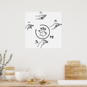 5点パームエクスプロードハート技法 ポスター (キッチン)